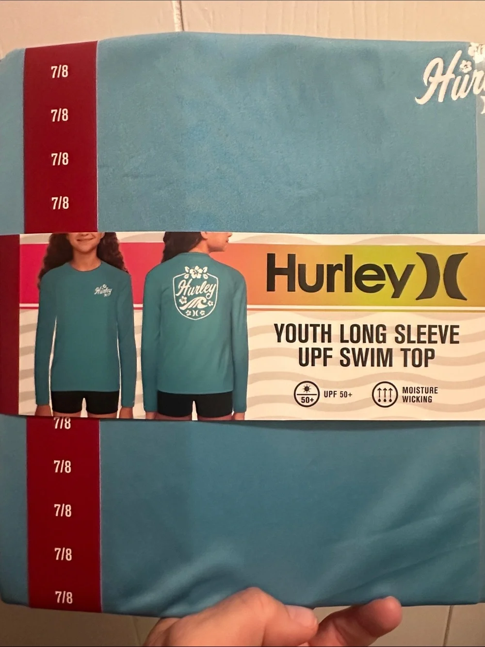Hurley Kids Teal Blue Long-Sleeve Rashguard